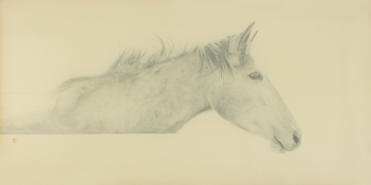 李關(guān)關(guān) 《二分之一憶》 60x110cm 絹本 2016
