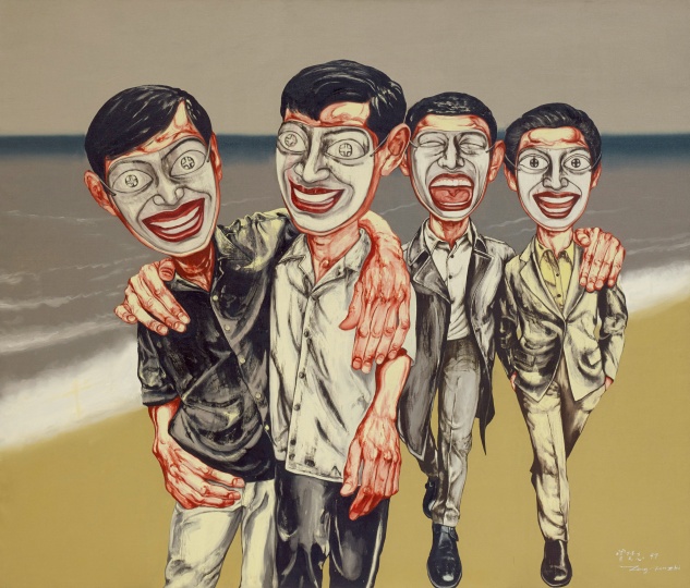 《面具系列 4號(hào)》 169×199cm 布面油畫 1997
成交價(jià):3260萬港幣(2579萬人民幣) 香港蘇富比2014年秋季拍賣會(huì)
《面具系列 4號(hào)》 169×199cm 布面油畫 1997
成交價(jià):3260萬港幣(2579萬人民幣) 香港蘇富比2014年秋季拍賣會(huì)