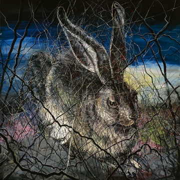 《兔子》400 x 400 cm 布面油畫 2012  ?曾梵志工作室
