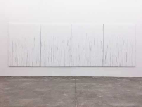 展覽中展出陳彧凡作品 《不確切的風(fēng)景》200×150cm x4 布面丙烯綜合技法 2015
