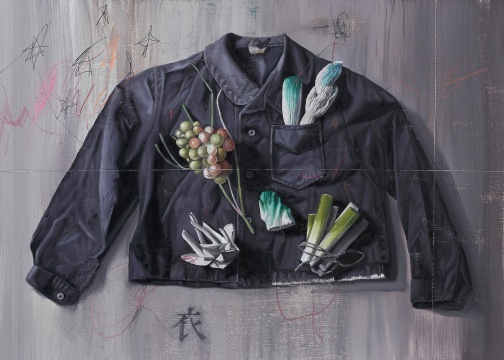 《植物學(xué).J-有植物圖案的衣服》 53×72cm 布面油畫 2016
