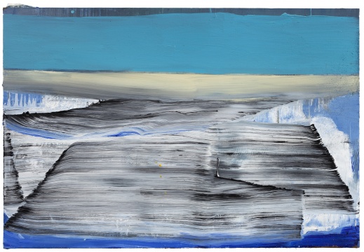 劉商英《瑪旁雍錯4號》布面油畫 135x200cm  2013
