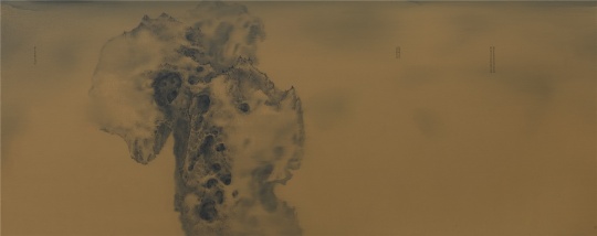 彭斯 《疎石帖》 布面油畫 120x300cm  2016
