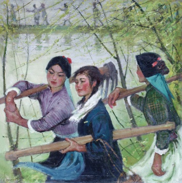 
Lot 107蘇天賜 《春風(fēng)楊柳萬千條》 110×110cm 布面油畫 1960年代

成交價(jià)：747.5萬元

