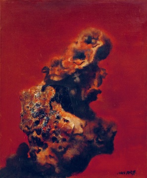 
Lot 54 周春芽 《太湖紅石》 73×60.5cm 布面油畫 1995

成交價(jià)：126萬元

