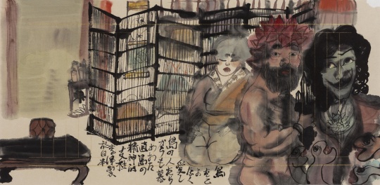 《酒意闌珊》 70×34cm 紙本設(shè)色 2016
