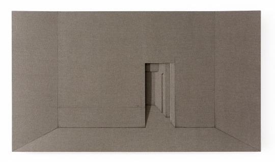 蔡磊 《給我一個空—之間》248×140×8cm 畫布  2016
