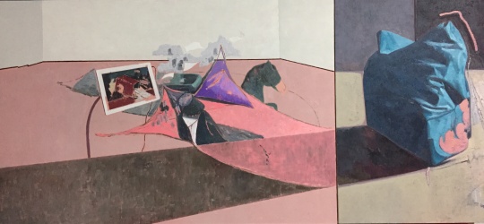 李昌龍 《修辭》100x230cm  布面油畫  2016
