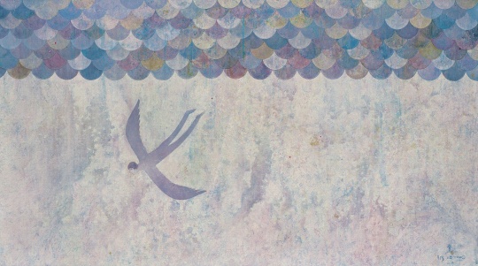 牟林童《我在海上，名為憂傷 II》108x195cm  布面油彩丙烯  2009
