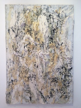 《書山37號》 150×220cm 舊宣紙 墨 丙烯銀 2016