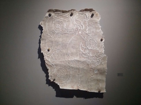 鄧大非 《牛頭車身刻》 210×90cm 宣紙拓印 2015
