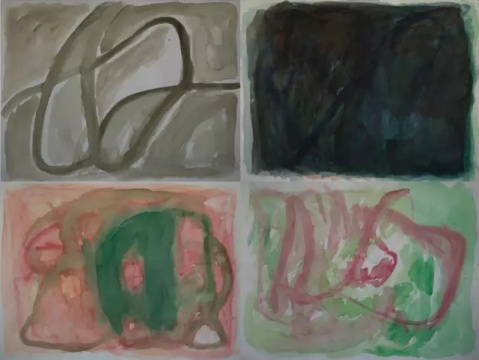 《春、夏、秋、冬》 56×76cm×4 紙上水彩 2016
