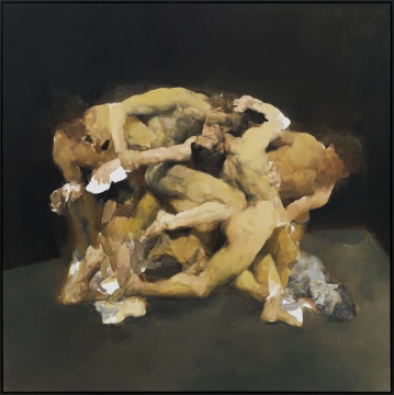 《角力》190×190cm 布面油畫 2017
