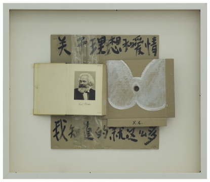 《關(guān)于理想和愛情我知道的就這么多》46×55cm 書、紙本丙烯 2014
