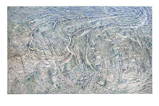 《驟雨時刻-狂飆No.4-斷層》 205x340cm 布面油畫 2014-2016
