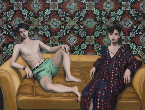 阿拉伯長袍 170x220cm，布面油畫，2016
