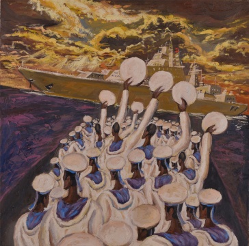 小告別，布面油畫，80×80cm，2015

