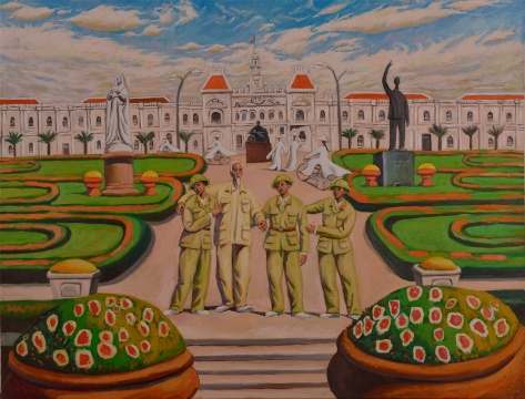 胡志明廣場，布面油畫，175×230cm，2016
