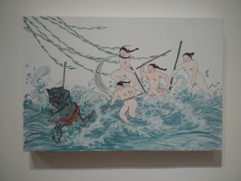 《上春畫(huà)印》 木板坦培拉、礦物質(zhì)顏料

