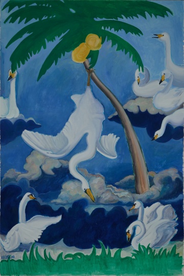 《壞人也能上天堂》 300×200cm 布面丙烯 2015
