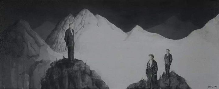 徐弘 《山行2》 122×50cm 綜合材料 2017
