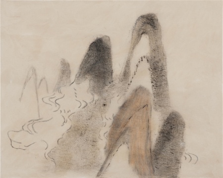 《隱山集-四月初十》 80x100cm 布面綜合材料 2017

