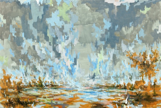 大衛(wèi)·施奈爾（ David Schnell）《瀉湖》120 x 180cm 布面油彩 2012
