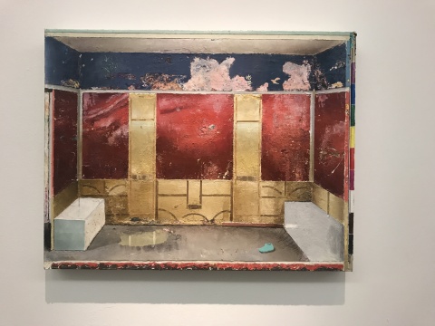 馬蒂亞斯·維斯切爾（Matthias Weischer）《裝飾帶》50x65cm 2015