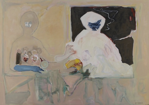《接觸》155x220cm 布面油畫 2017
