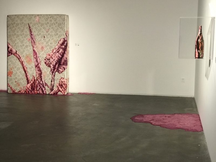 2017年10月15日，藝·凱旋畫廊，蔡錦個(gè)展“花仙集”展覽現(xiàn)場(chǎng)
