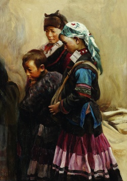 ?高小華《人物》 52×37cm 紙板油彩 1990年
?高小華《人物》 52×37cm 紙板油彩 1990年
