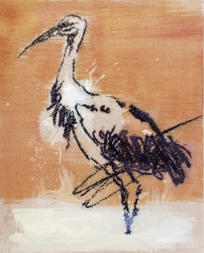 葉永青《畫鳥》 100×80cm 布面丙烯2010年
葉永青《畫鳥》 100×80cm 布面丙烯2010年