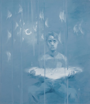 謝南星《十個自扮像:羽翼》155×135cm 布面油彩 1997年
謝南星《十個自扮像:羽翼》155×135cm 布面油彩 1997年