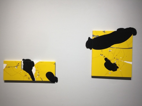 朱佩鴻 《Crystao 2017-8、2017-7》 30×79cm、60×70cm 布面丙烯 2017
