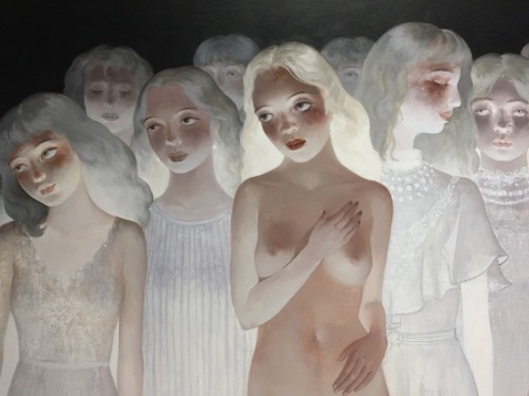 王小雙 《維納斯的身影》 140×180cm 布面丙烯 2015-2017（局部）
