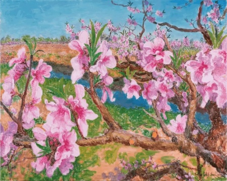 周春芽 《桃花》布面油畫 200x250cm 2017
