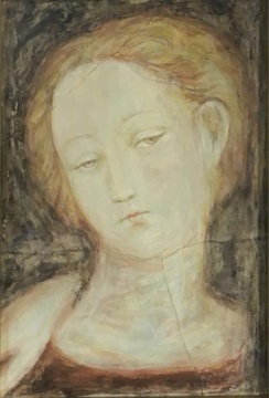 許慧媛  臨摹馬索利諾 30×20cm  木板裱布坦培拉  2015

