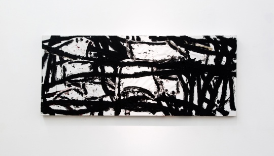 《能量3》 布面丙烯、綜合材料 160×66cm 2017
