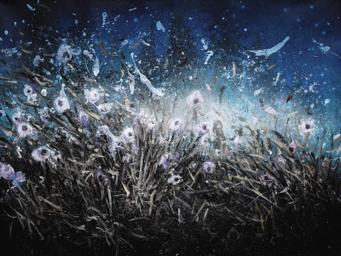 《我們來(lái)自星塵——2號(hào)》 120 x 90cm 布面綜合材料 2017
