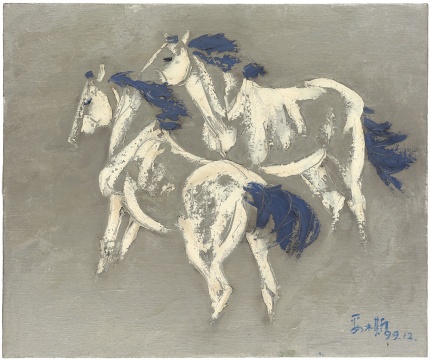 《藍鬃馬》50X60cm 1999年
