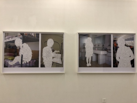 王淋  《@ 吞噬》系列，2016，藝術(shù)微噴、大頭針  （入圍2012第四屆三影堂攝影獎(jiǎng)并獲資生堂優(yōu)秀女性攝影師獎(jiǎng)）
