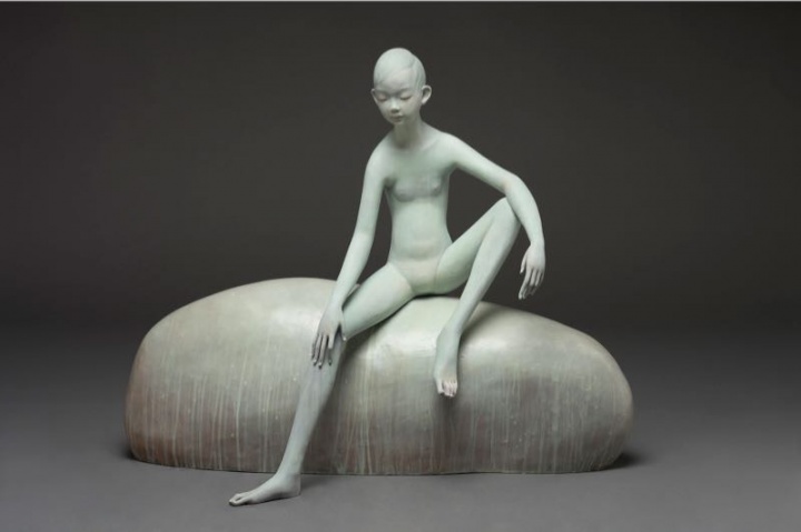 金釹《自在二》 88×41×73cm 鑄銅化學(xué)著色 2016
