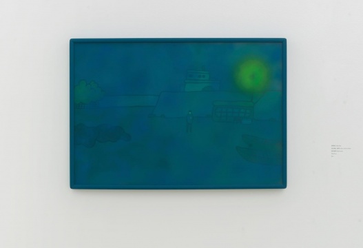 飯?zhí)镉幼?《釜山海邊 咖啡》70x101cm 綜合材料 2011
