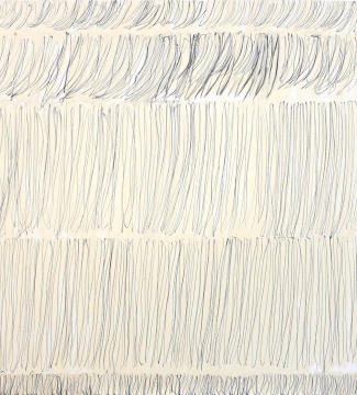 李健鏞 《身體描繪 76-1-2017》 171 x 151 cm 布面鉛筆，丙烯 2017
