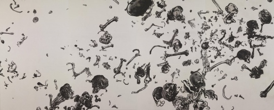 楊詰蒼《陰功軸》紙本水墨 226 x 560 cm  2004
