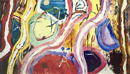 吉蓮·艾爾斯《異鄉(xiāng)之地》 213.5 x 367 cm  布面油畫（雙聯(lián)畫） 1998
