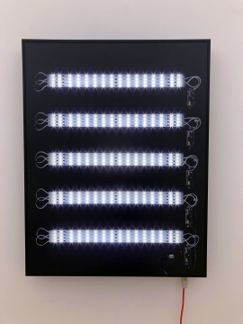 曾家偉，《內(nèi)部結(jié)構(gòu)5》，LED燈箱、燈片 90×69.7×8cm，2017
