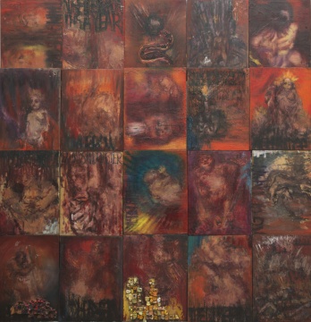 趙銀鷗 《我與我系列》 木板油畫全拼 60×45cm×20 2018
