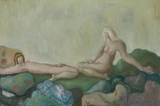 《嬌羞的，太嬌羞的》  200x300cm 布面油畫   2018
