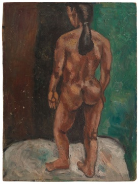 劉煒 《無題》 50 x 38 cm 木板油畫  1986 
